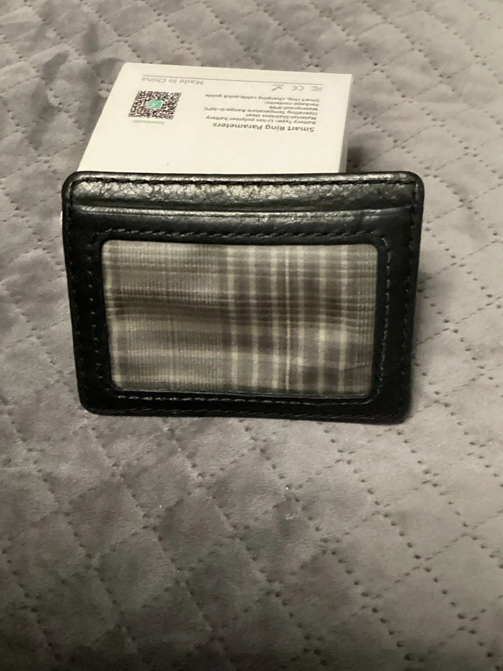 FOSSIL Black Leather Card Holder Wallet -